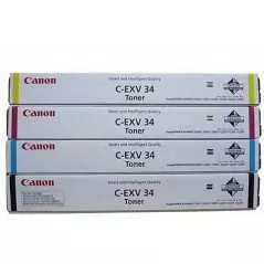 Cartouche Toner Canon C-EXV34 Noir / Bleu / Rouge / Jaune Original