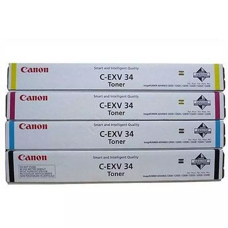 Cartouche Toner Canon C-EXV34 Noir / Bleu / Rouge / Jaune Original