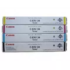 Cartouche Toner Canon C-EXV34 Noir / Bleu / Rouge / Jaune Original
