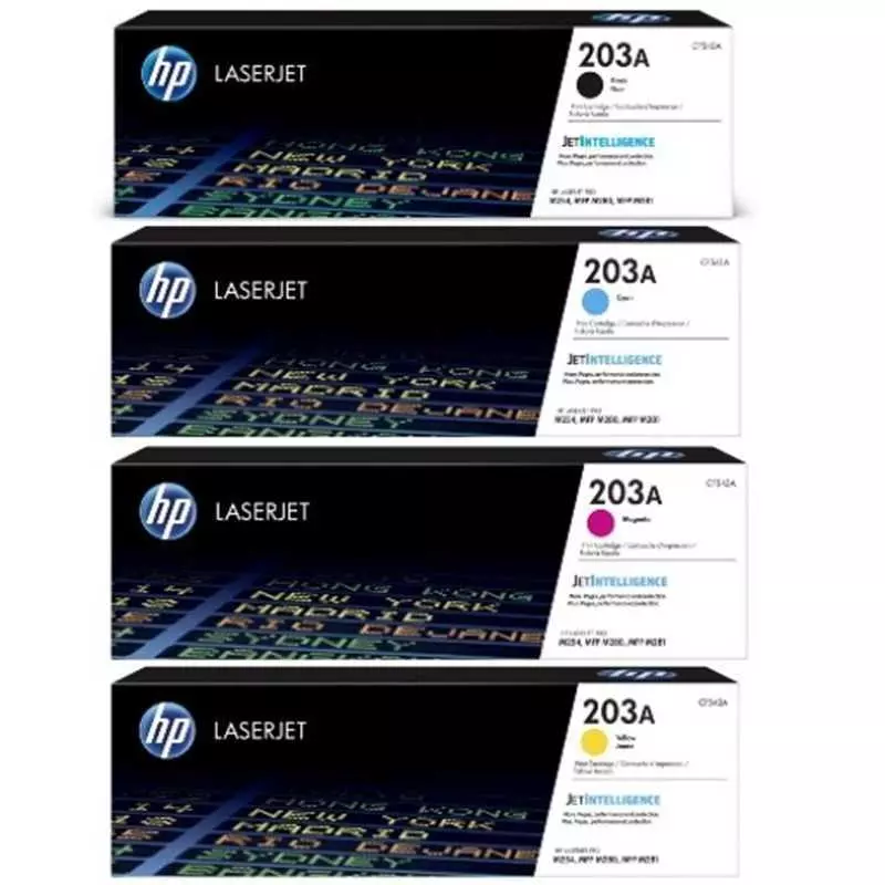 Cartouche Toner HP-203A Noir / Bleu / Rouge / Jaune Original