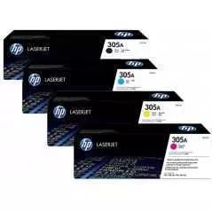 Cartouche Toner HP-305A Noir / Bleu / Rouge / Jaune Original