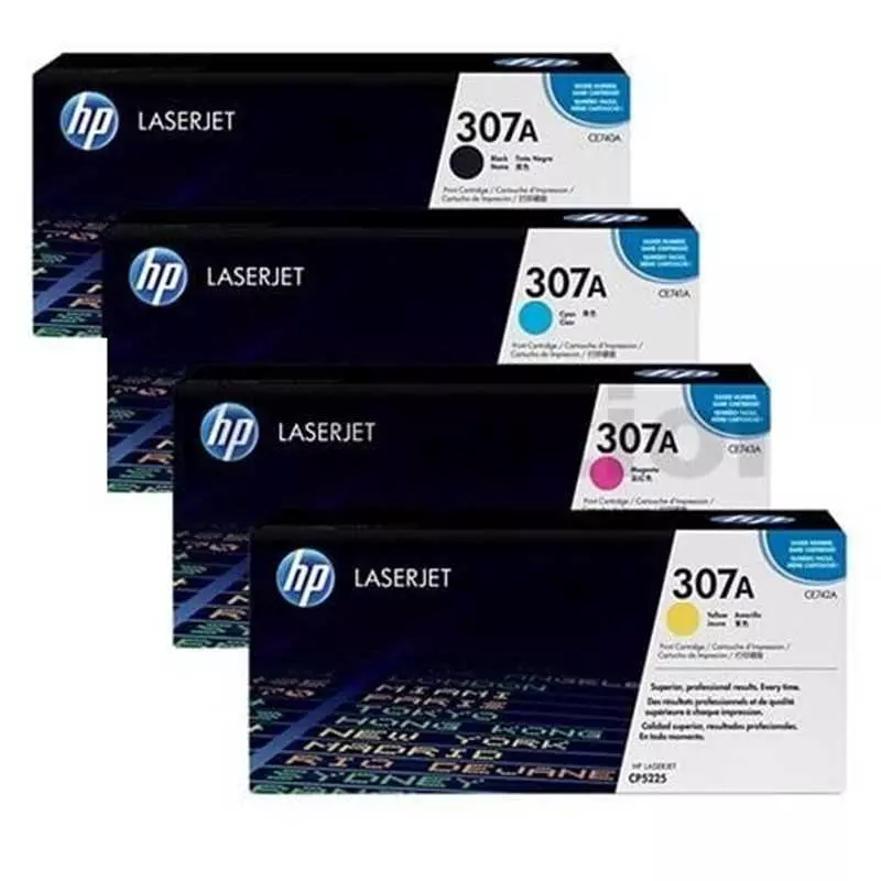 Cartouche Toner HP-307A Noir / Bleu / Rouge / Jaune Original