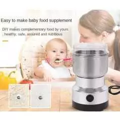 Moulin électrique fraiseuse de grains de café de meulage d'acier inoxydable 150W