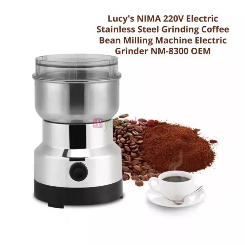 Moulin électrique fraiseuse de grains de café de meulage d'acier inoxydable 150W