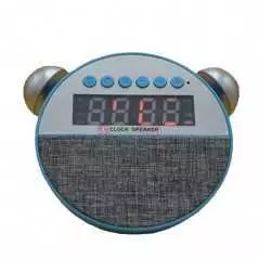 Réveil haut parleur Bluetooth sans fil, carte TF, Radio FM, lecteur MP3 avec Microphone Portable, Mini horloge