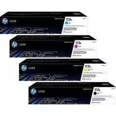 Cartouche Toner HP 117A Noir / Bleu / Jaune / Rouge Original