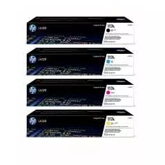Cartouche Toner HP 117A Noir / Bleu / Jaune / Rouge Original
