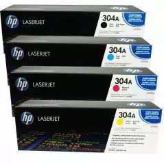 Cartouche Toner HP-304A Noir / Bleu / Jaune / Rouge