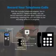 Mini dictaphone 8Go à bande portable avec lecture, USB, MP3 SK-012