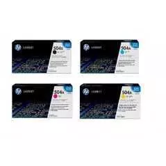 Cartouche Toner HP-504A Noir / Bleu / Jaune / Rouge