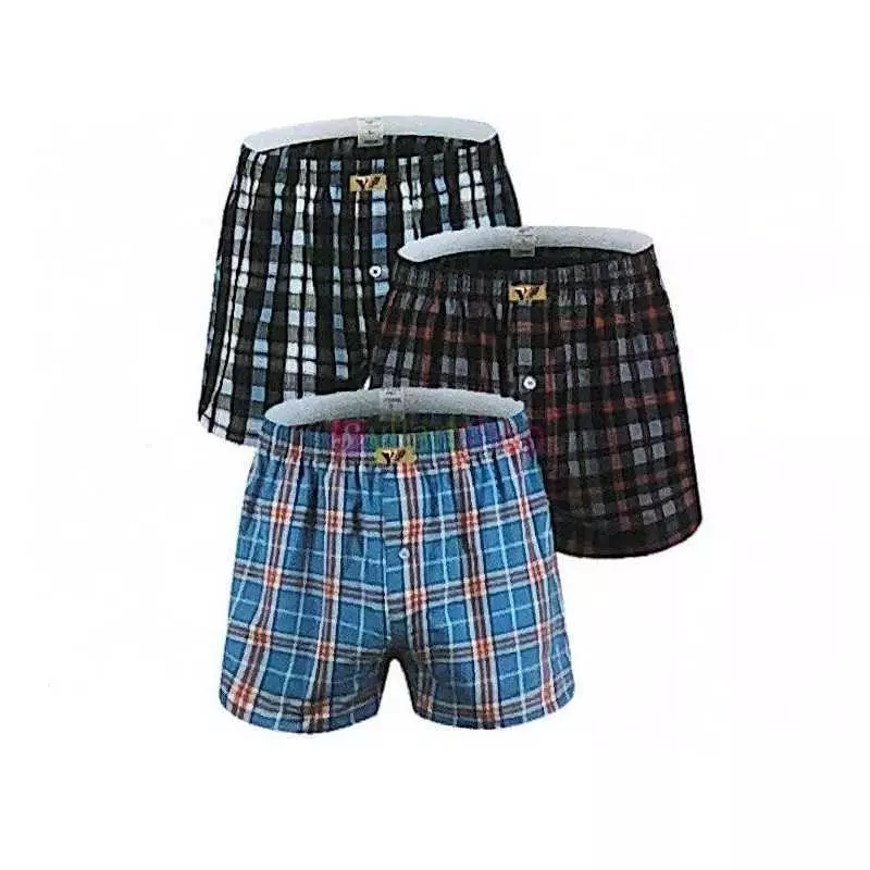 Packs de 3 caleçons en coton tissé taille L M XL XXL