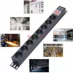Bloc Multiprise PDU Rackable 19 Pouces | 8 Prises, Installation Professionnelle