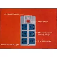 Rallonge 5 sorties Rscar RS-406U longueur 3m