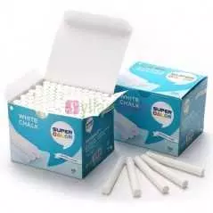 Craie blanche lisse ronde sans poussière Jordan EXW100, blanc (boîte de 100)