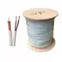 Câble Coaxial RG59 + Alimentation 2C | Vidéosurveillance CCTV 75 Ohms | Câble 2-en-1