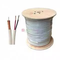 Câble Coaxial RG59 + Alimentation 2C | Vidéosurveillance CCTV 75 Ohms | Câble 2-en-1