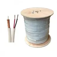 Câble Coaxial RG59 + Alimentation 2C | Vidéosurveillance CCTV 75 Ohms | Câble 2-en-1