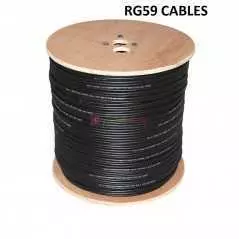 Câble Coaxial RG59 + Alimentation 2C | Vidéosurveillance CCTV 75 Ohms | Câble 2-en-1