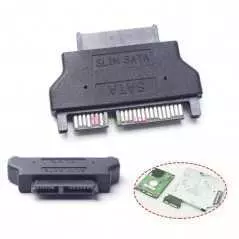 Adaptateur Slim line SATA Serial ATA 7 + 15 22 broches mâle vers Slim 7 + 6 13 broches femelle pour disque dur, CD-ROM