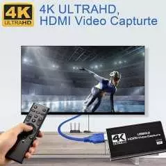 Carte de Capture Vidéo 4K HDMI | USB 3.0 | 1080p 60fps | Streaming & Enregistrement