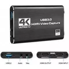 Carte de Capture Vidéo 4K HDMI | USB 3.0 | 1080p 60fps | Streaming & Enregistrement