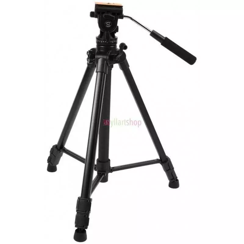 Trépied vidéo avec tête Fluide d'amortissement Kingjoy VT-1500 avec Verrouillage