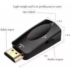 Adaptateur HDMI vers VGA, HD 1.4 P mâle vers femelle, avec câble Audio de 1080mm