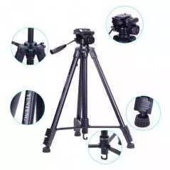 Trepied Yunteng VCT-590 avec tête d'amortissement pour Canon Nikon Sony Samsung DSLR Camera