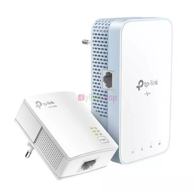 Pack de 2 adaptateurs CPL TP-LINK TL-WPA7517 KIT 1000 Mbps + Wi-Fi AC750 avec 1 port Gigabit Ethernet