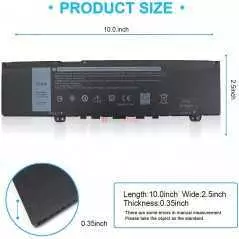 Batterie ordinateur Dell F62G0 38Wh Pour Dell Inspiron 13 5370 7370 7373 7380 7386