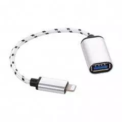 Câble OTG Lightning vers USB 3.0 | Cordon de Transfert de Données Haute Vitesse pour iPhone/iPad
