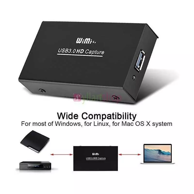 Boitier de capture vidéo Wimi EC288 USB 3.0 vers HDMI 1080p HD