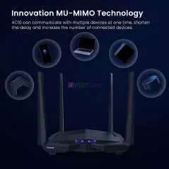 Point d'accès Tenda AC10 Routeur WiFi sans Fil Gigabit AC1200