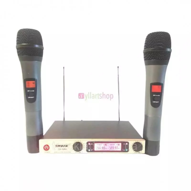 Microphone sans fil portable Shure SH-588D,avec deux microphones