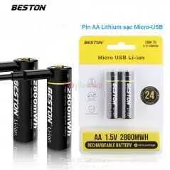Piles AA Rechargeables BESTON | 1.5V, Recharge Micro USB