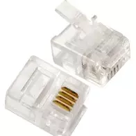 Lot de 100 Connecteurs RJ11 Mâles Kuwes | Pour Téléphonie et ADSL
