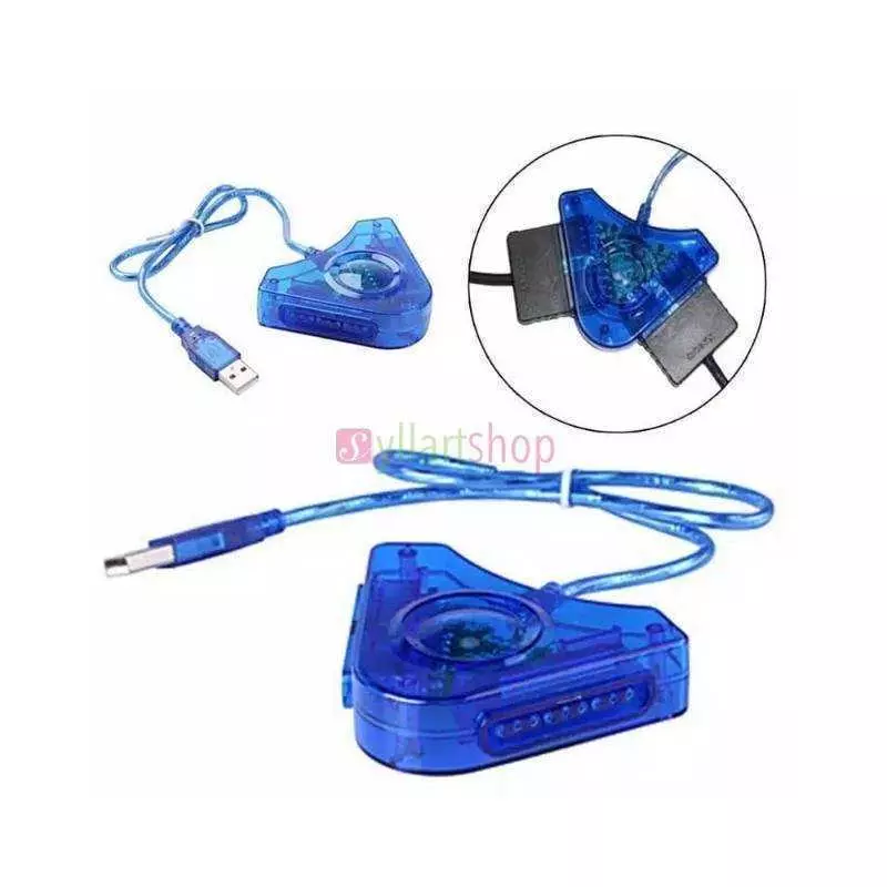 Adaptateur convertisseur de jeu USB Dual PS 2 II Controller Console Joystick PC