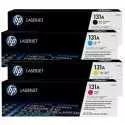 Cartouche toner HP 131A Noir, Jaune, Bleu, Rouge