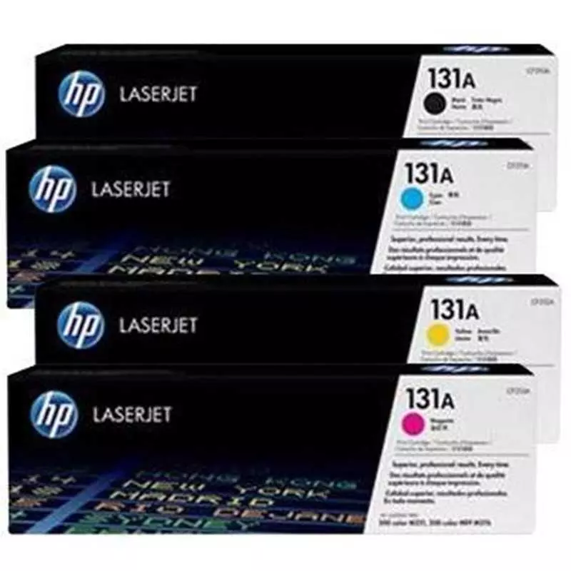 Cartouche toner HP 131A Noir, Jaune, Bleu, Rouge