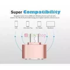 Connecteur Adaptateur OTG pour Android | Transformez votre Smartphone en Hôte USB | Noir
