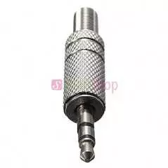 Prise casque audio stéréo argent fer 3,5 mm connecteur 3 lignes à souder BA-35