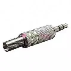 Prise casque audio stéréo argent fer 3,5 mm connecteur 3 lignes à souder BA-35