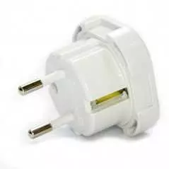 Adaptateurs de Voyage Blanc connecteur 2 Broches UK vers EU