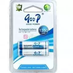 Batterie rechargeable Goop AAA 1350 mAh Ni-MH 1.2V 2 pièces (1 paire), jusqu'à 1100 cycles