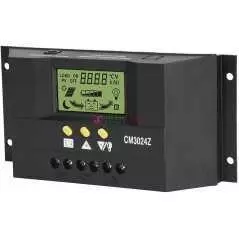 Contrôleur de Charge Solaire Intelligent CM3024Z | 30A, 12V/24V, PWM, Double USB