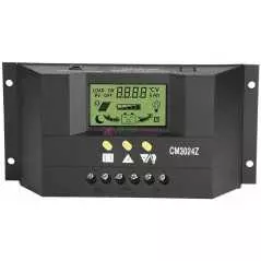 Contrôleur de Charge Solaire Intelligent CM3024Z | 30A, 12V/24V, PWM, Double USB