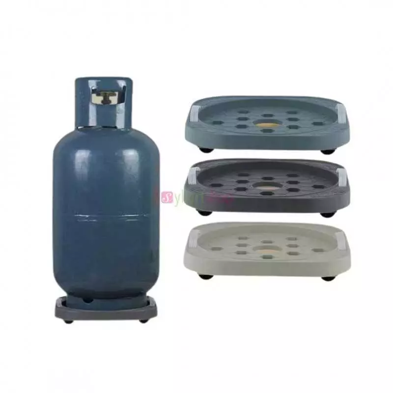 Support bouteille de gaz, pot de fleurs mobile poulie de cylindre en acier