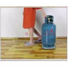 Support bouteille de gaz, pot de fleurs mobile poulie de cylindre en acier