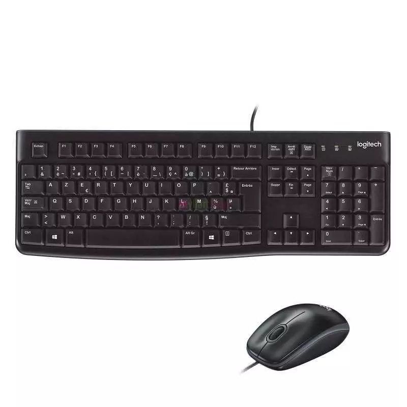 Ensemble souris + clavier Logitech filaire MK120 (QWERTY Anglais)