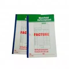 Facture 50 dupli numérotés format A5 14x21cm